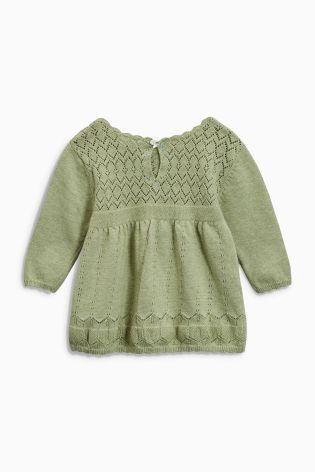 Green Knit Dress (0mths-2yrs)
